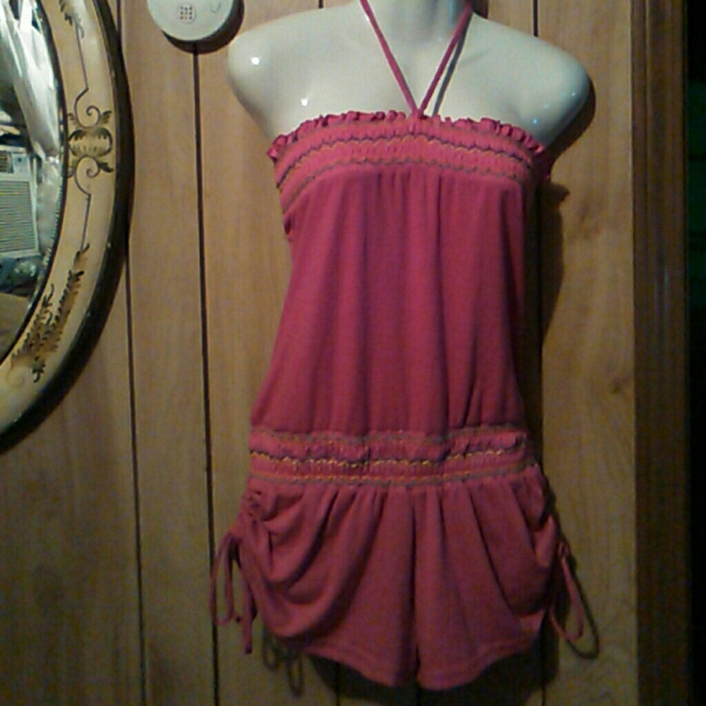 #FREE Pink romper#halter#size up to D cup